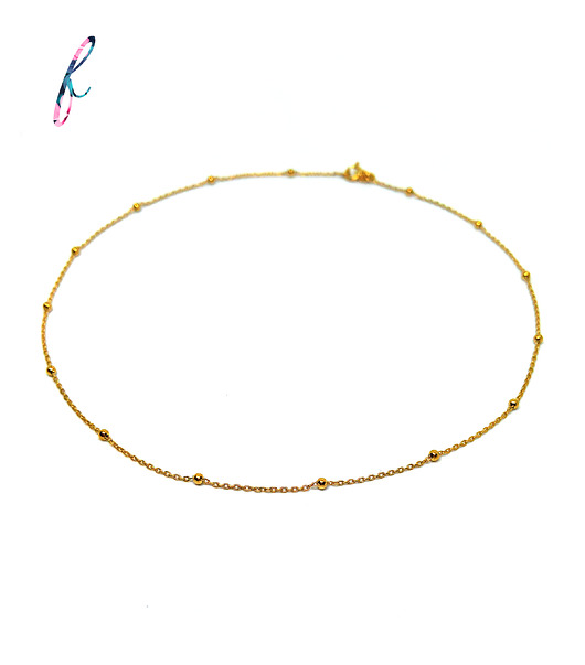 Pozłacany srebrny choker Fourthin Minimal Fourthin