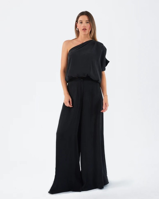 spodnie materiałowe damskie Spodnie premium Joyful black