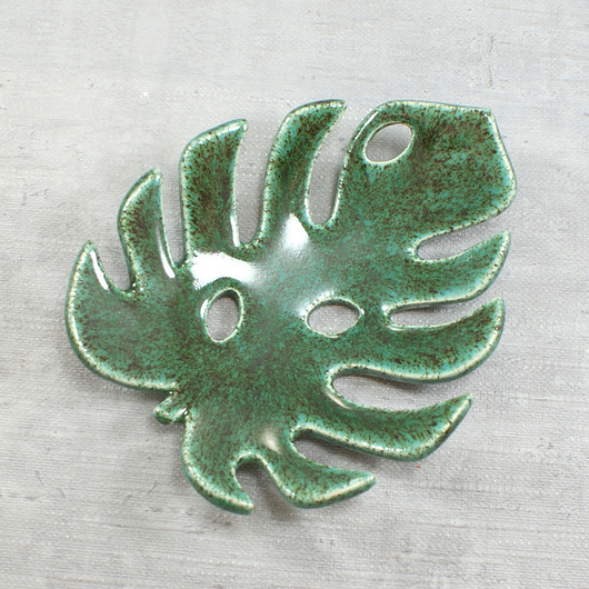 Liść monstery - mydelniczka ceramiczna AKoArt Ceramika
