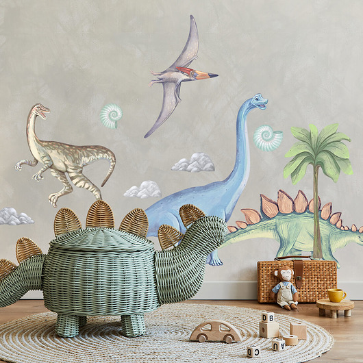 naklejki ścienne do pokoju dziecka DINOZAURY II - naklejka na ścianę