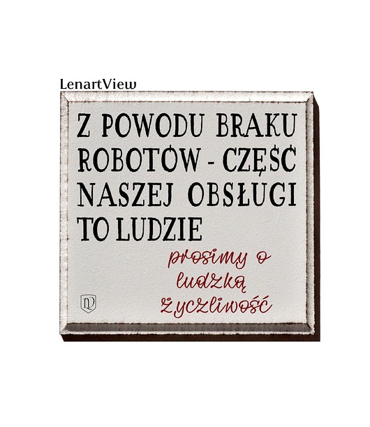 Tabliczka do biura z napisem:oferujemy 3 rodzaje LV Home