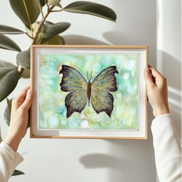 obrazy Oryginalna akwarela. Motyl A4