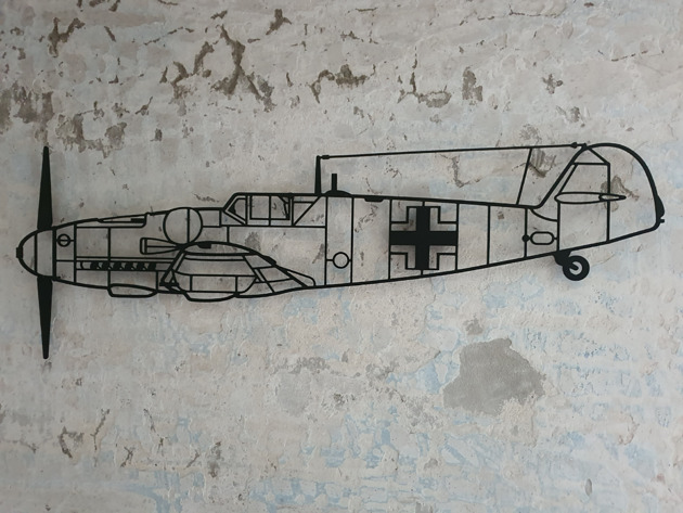 Ozdoby na ścianę Messerschmitt Bf 109 metalowa ozdoba na ścianę 3D