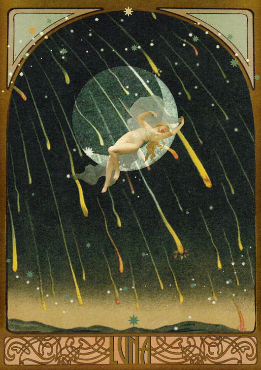 plakaty Plakat Fine Art giclee kolaż LUNA