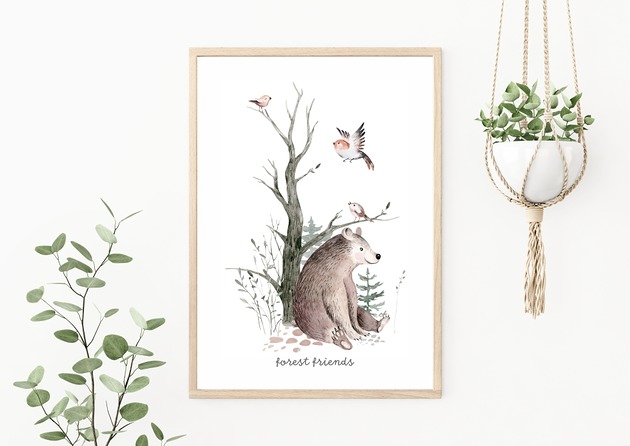 plakaty Plakat. Leśne przygody, miś