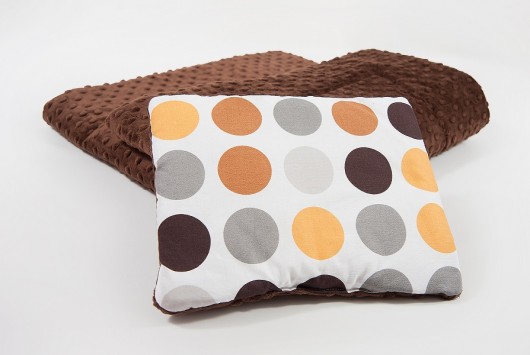 Podusia do wózka - grochy - 23x30 cm Minky and Cotton
