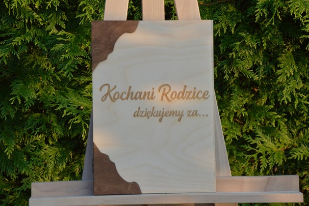 księgi gości i albumy ślubne PODZIĘKOWANIA WESELNE 3D RODZICOM