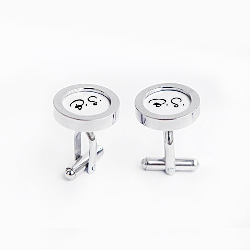 spinki do mankietów Spersonalizowane spinki z inicjałami + pudełko