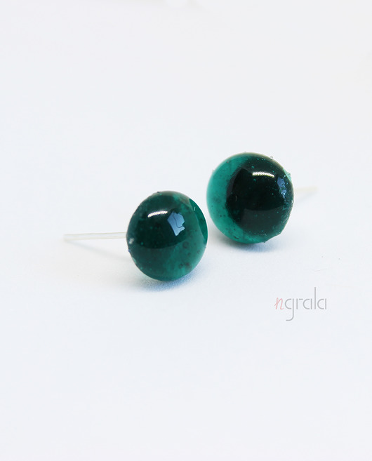 Kolczyki Dark Green Drop Natalia Grala