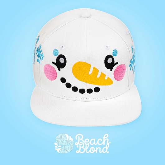 czapki damskie Haftowana czapka Pan Bałwanek. Custom. Adult/Kid.