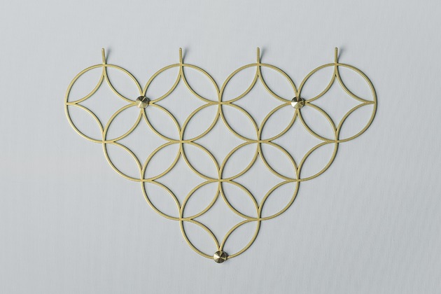 Wieszak ścienny HOLO S złoty Polyhedra