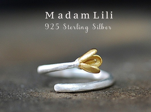 925 srebrny pierścionek "Lilie II" MadamLili