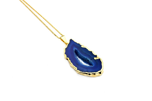 Colare Plaster Geody Agatu złoto Brazi Druse Jewelry