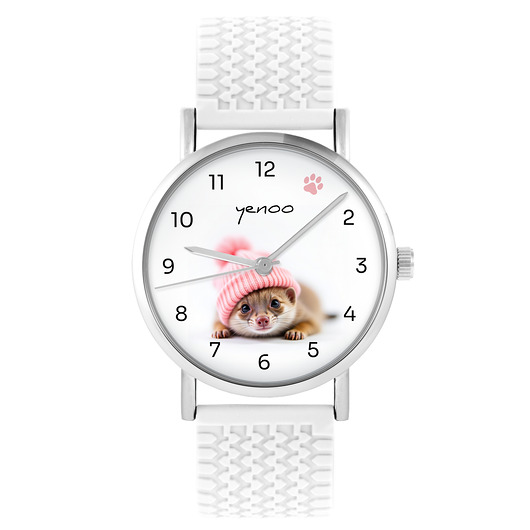 zegarki unisex Zegarek - Surykatka - silikonowy, biały