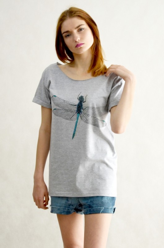 DRAGONFLY - Koszulka Oversize SZARA GAU great as You