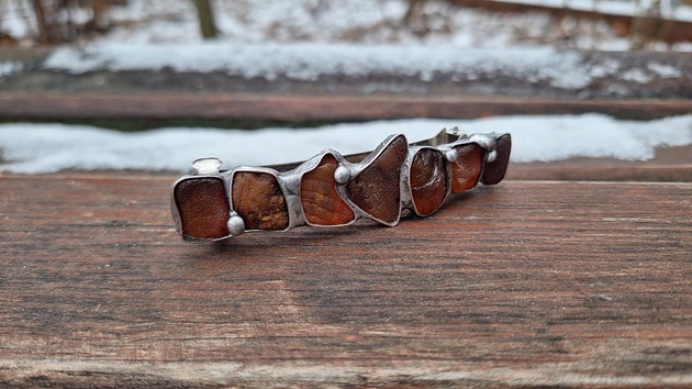 spinki i klamry do włosów Bursztynowa - klamra do włosów