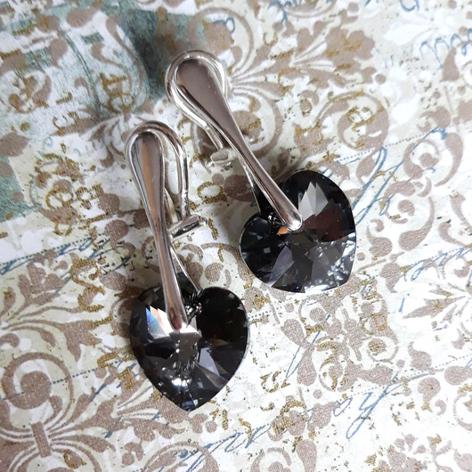 Klipsy serca RAINBOW DARK Ikati Jewellery