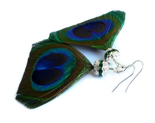 pawie oczka z rhinestones Stella