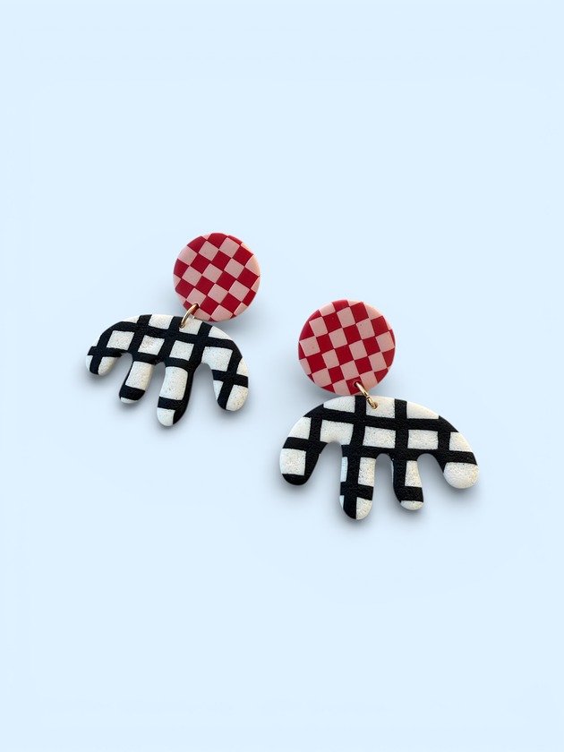 kolczyki z masy plastycznej Kolczyki Pierrot