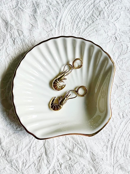 kolczyki pozłacane Kolczyki Krewetki Gold