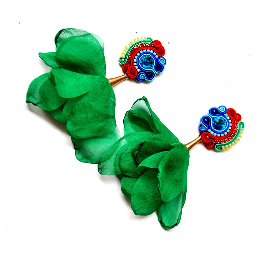 kolczyki soutache Sutaszowe kolczyki VIGO FLOWERS