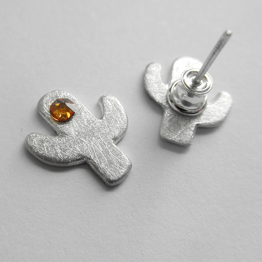 kolczyki srebrne Kolczyki srebrne KAKTUS