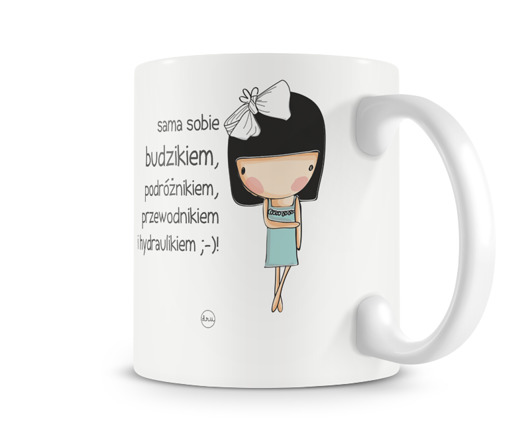 kubek. sama sobie budzikiem Love Life and Forest