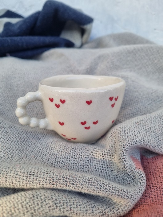 kubki Filiżanka ceramiczna SERDUSZKA