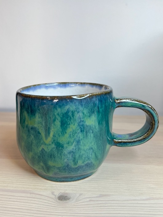 kubki Kubek do kawy - zielono-niebieski