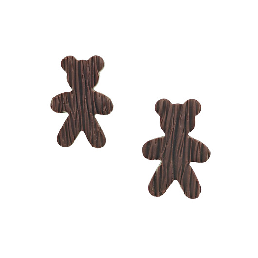 kolczyki z masy plastycznej Kolczyki Wooden teddy