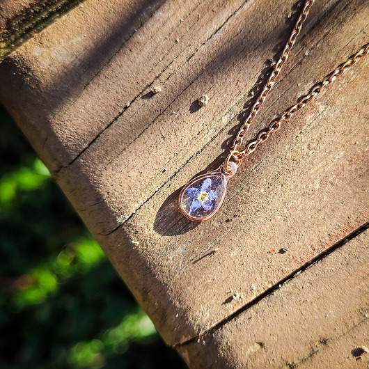 wisiory Wisiorek z niezapominajkami