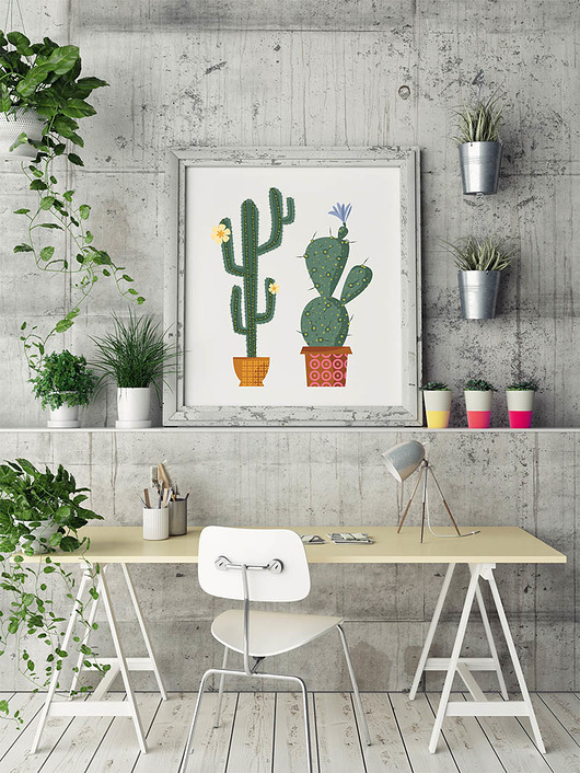 plakat. kaktusy (format 40x50 cm) Love Life and Forest