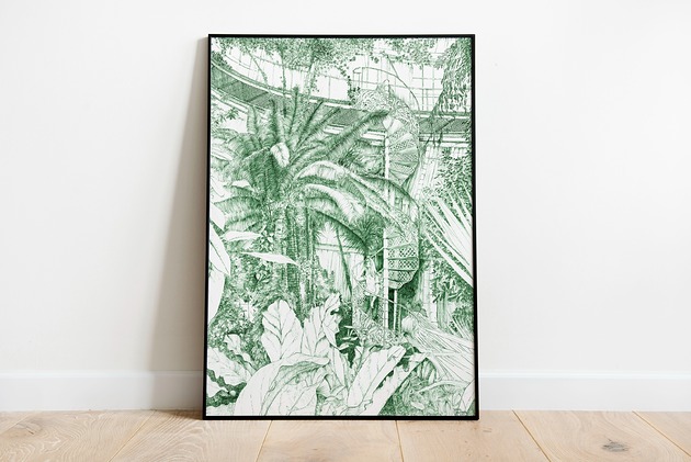 plakaty Plakat Wnętrze Ogrodu Botanicznego