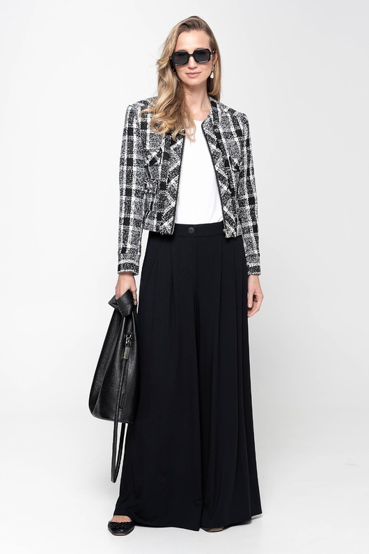 spodnie materiałowe damskie Spodnie szerokie modalowe