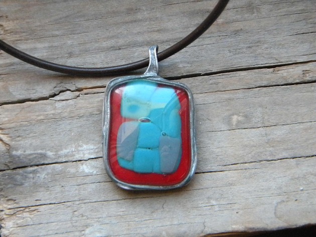 srebrne naszyjniki Szmaragdowe prostokąty   - naszyjnik