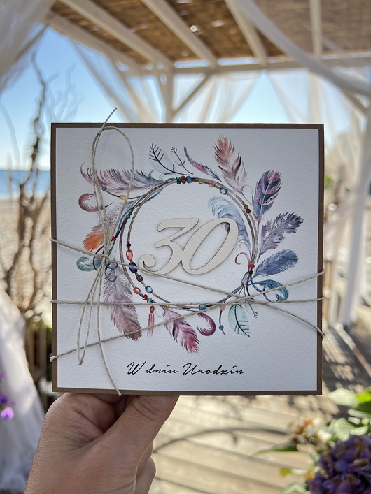 kartki scrapbooking Wyjątkowa ręcznie robiona kartka na 30 urodziny