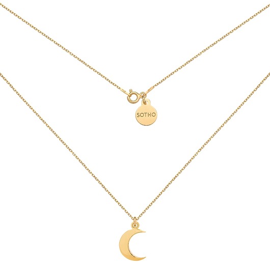 złote naszyjniki Złoty naszyjnik z księżycem