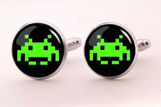 Spinki do mankietów Space invaders EGGinEGG
