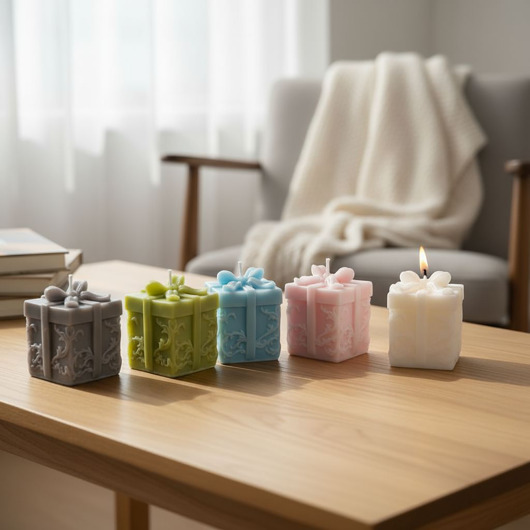 dekoracje świąteczne Zestaw świąteczne prezenciki- świece sojowe dekoracyjne perfumowane