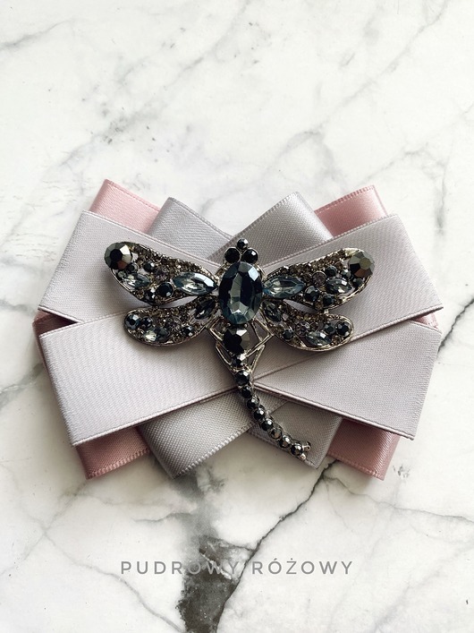 broszki Brosza z ogromną Ważką z kryształkami NEW