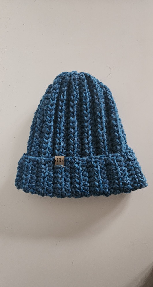 czapki damskie Turkusowa Czapka wełniana