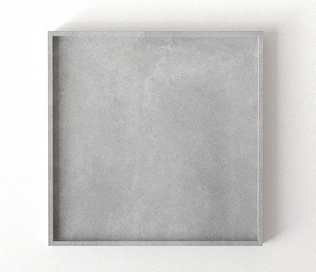 deski do krojenia i tace Taca betonowa kwadratowa szara 25x25 cm