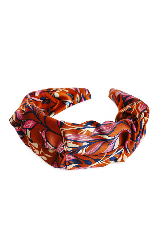 opaski do włosów Jedwabna opaska do włosów opaska na włosy złota pora SILK RUFFLE