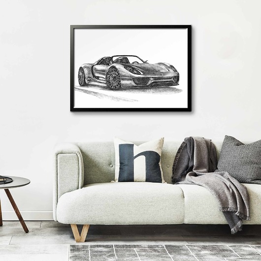 grafiki i ilustracje Porsche  100x70