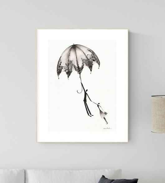 grafika 30X40 cm wykonana ręcznie MiniMalArt