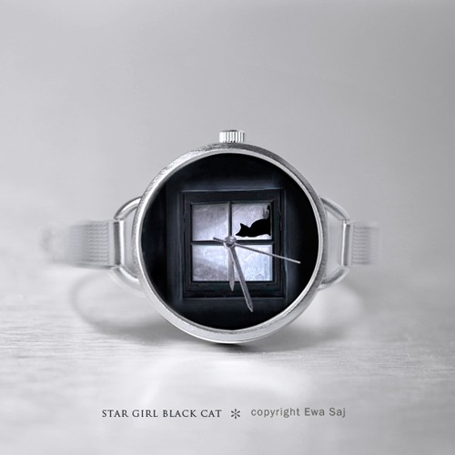 Star Girl Black Cat- zegarek Ewa Saj Fotografie