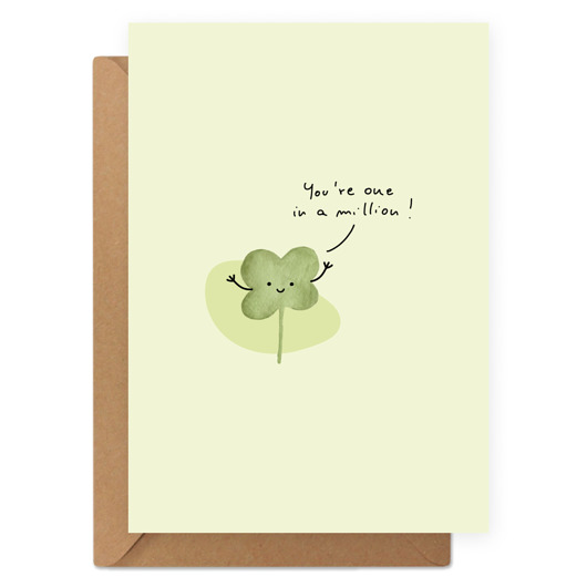 kartki okolicznościowe - wydruki Eko kartka urodzinowa / walentynkowa KLOVER