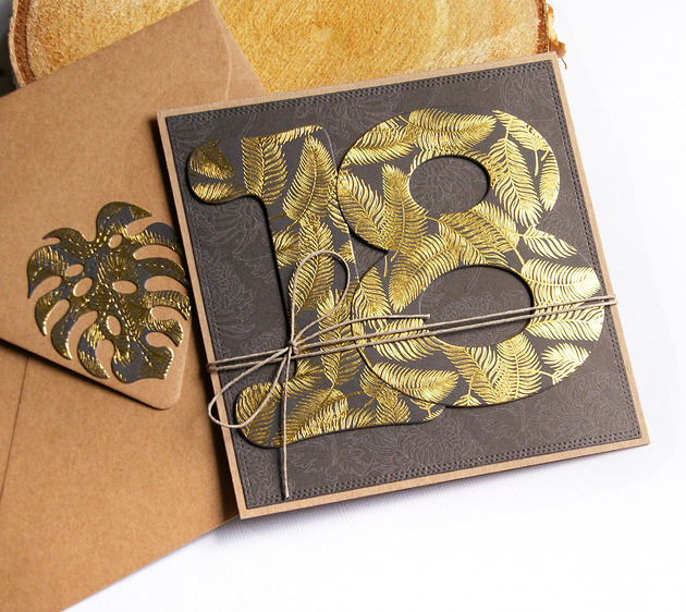 kartki scrapbooking 18-te urodziny : KARTKA URODZINOWA : glam