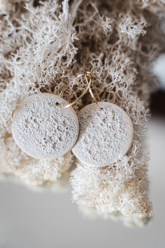 kolczyki ceramiczne Kolczyki porcelanowe MOON