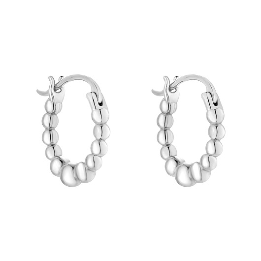 kolczyki srebrne Srebrne kolczyki koła z kuleczek